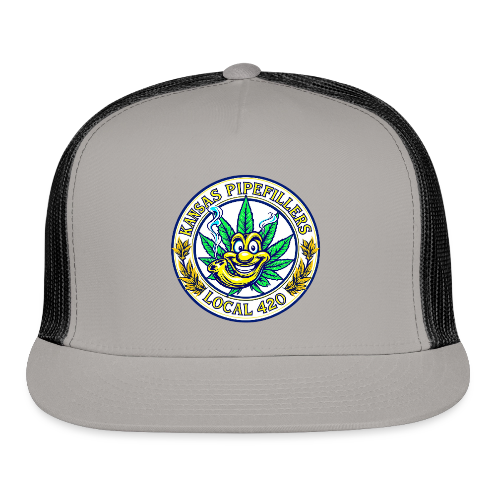 KANSAS PIPEFILLERS LOCAL 420 Trucker Hat - gray/black