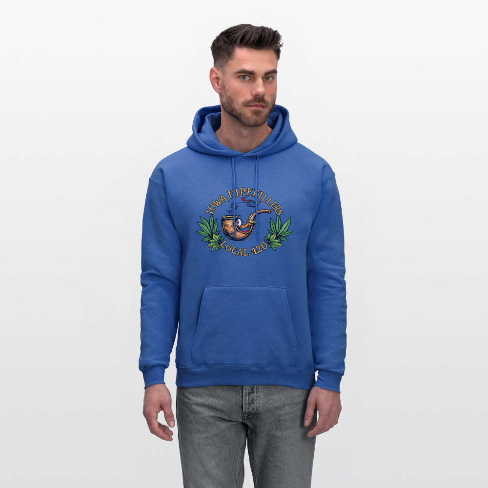 IOWA PIPEFILLERS LOCAL 420 Men's Hoodie - royal blue