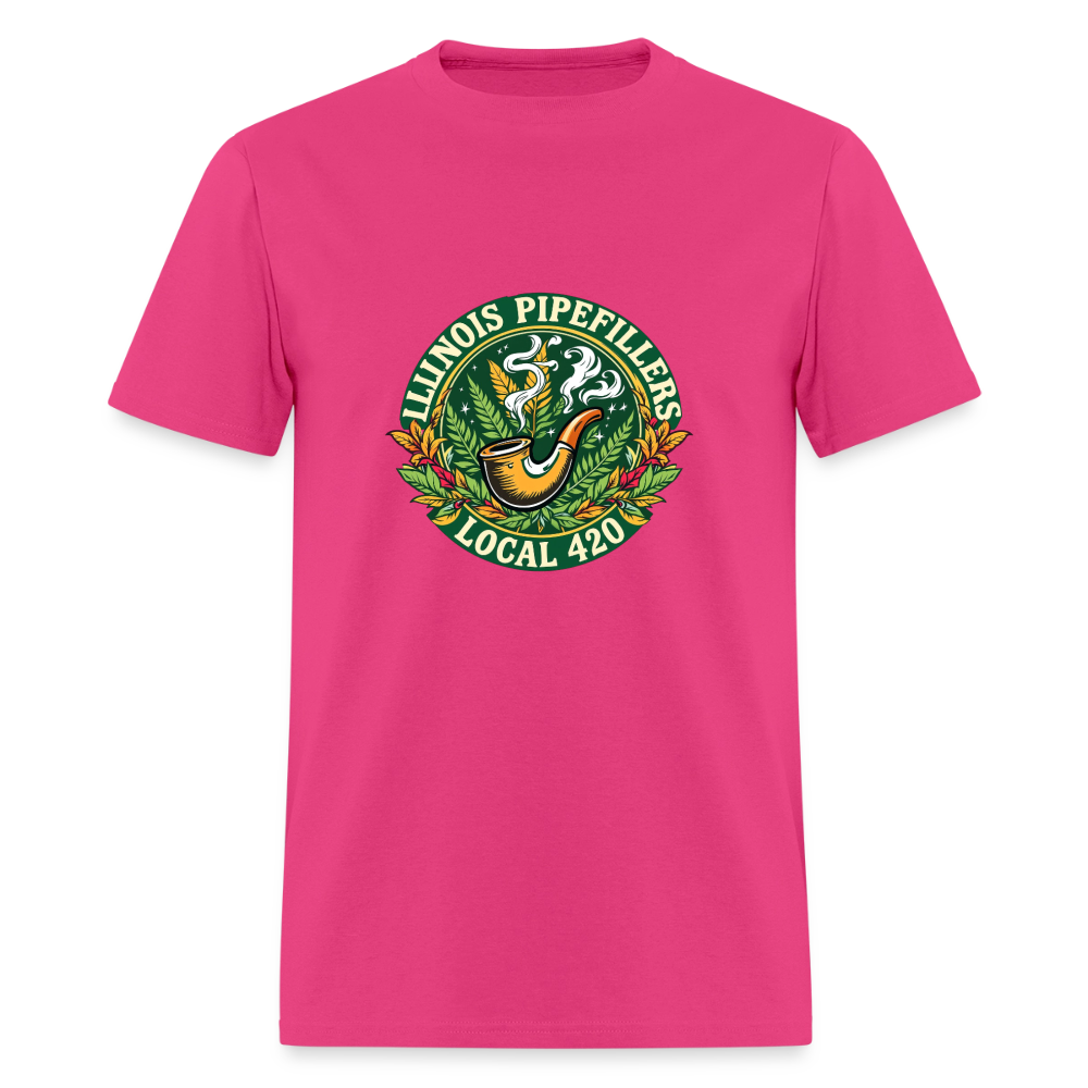 ILLINOIS PIPEFILLERS LOCAL 420 F/B DESIGN Men's T-Shirt - fuchsia