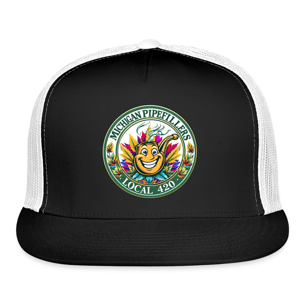 MICHIGAN PIPEFILLERS LOCAL 420 Trucker Hat - black/white