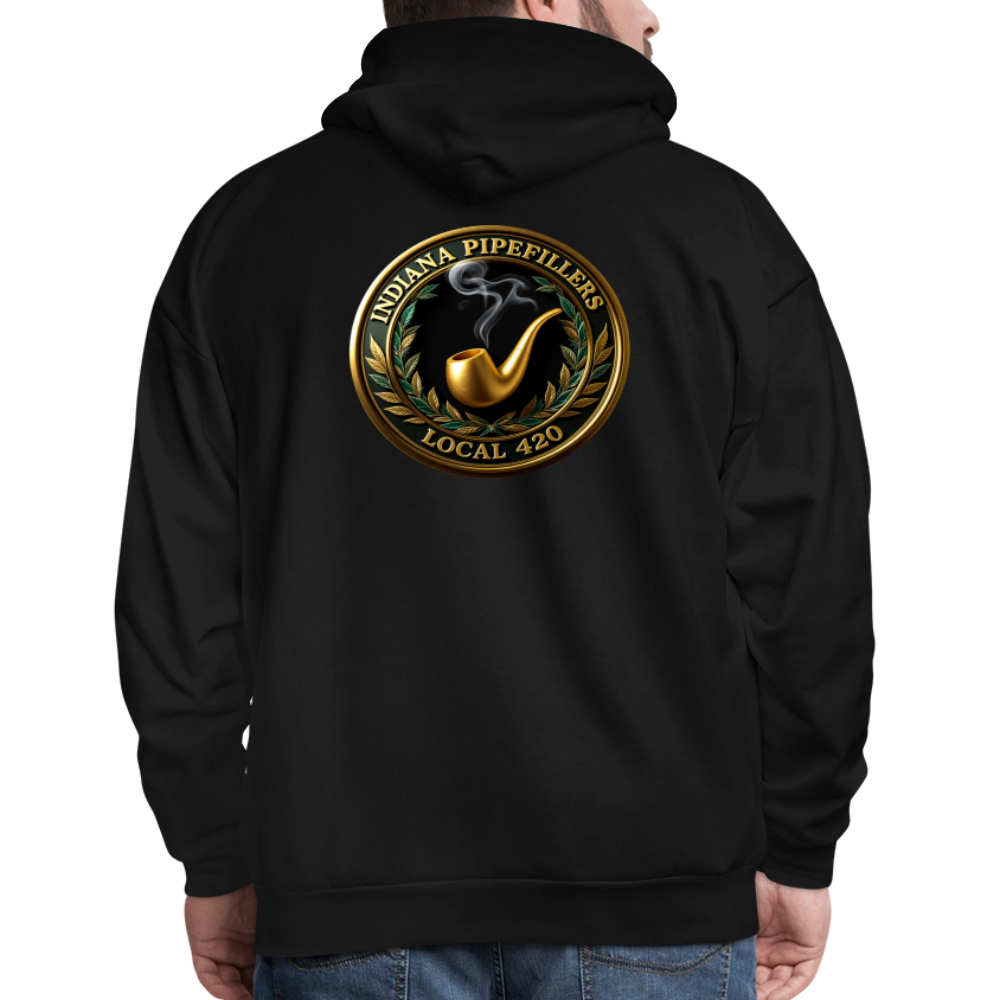 INDIANA PIPEFILLERS LOCAL 420 F/B DESIGN Men's Hoodie - black