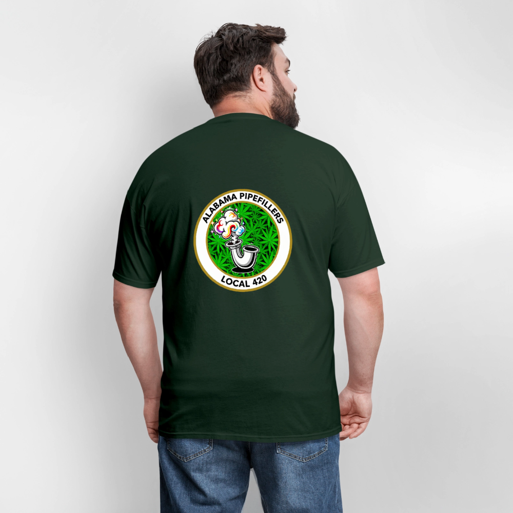 ALABAMA -PIPEFILLERS LOCAL 420 F/B EMBLEMS Men's T-Shirt - forest green