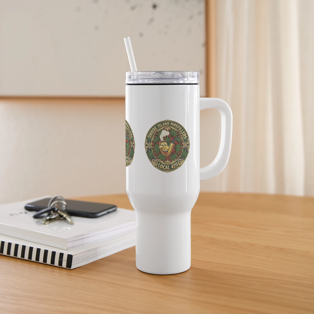 TEXAS PIPEFILLERS LOCAL 420 40oz Stainless Steel Travel Tumbler - white