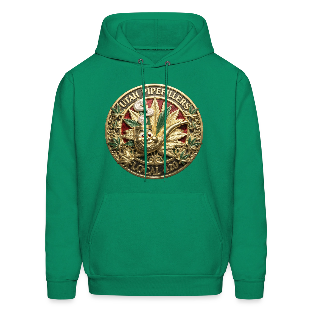 UTAH PIPEFILLERS LOCAL 420 F/B DESIGN Men's Hoodie - kelly green