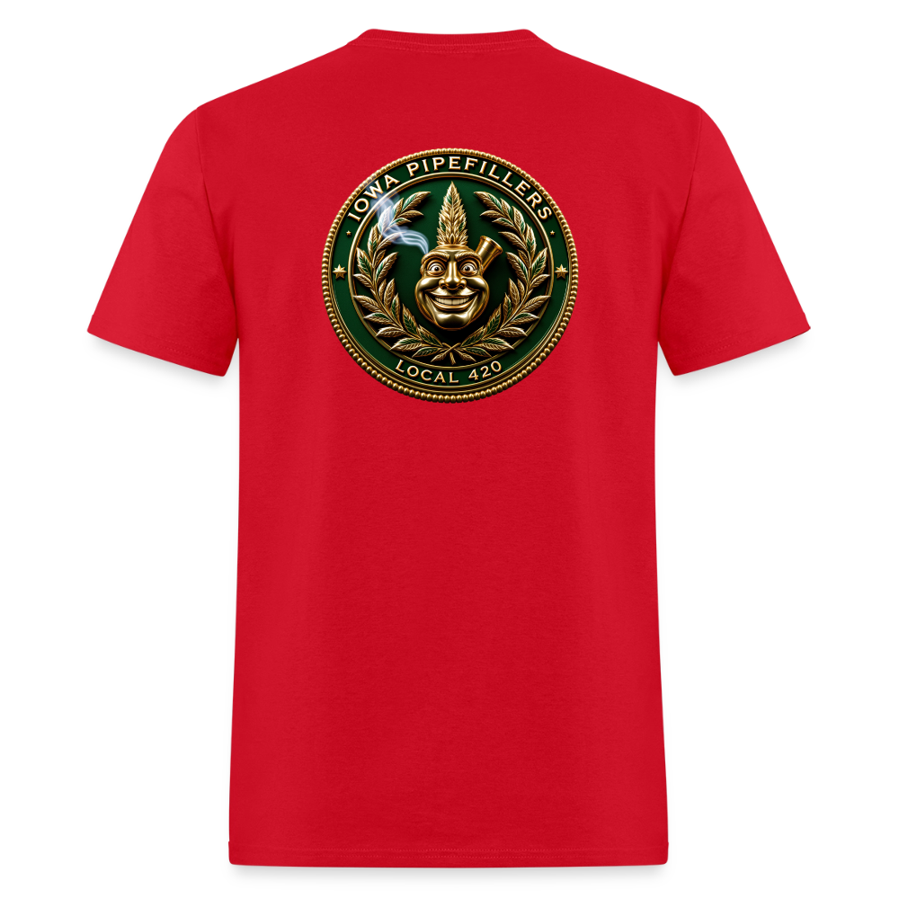 IOWA PIPEFILLERS LOCAL 420 F/B DESIGN Men's T-Shirt - red