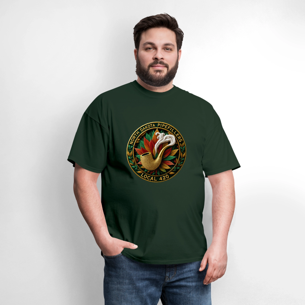 NORTH DAKOTA PIPEFILLERS LOCAL 420 Men's Tee shirt - forest green