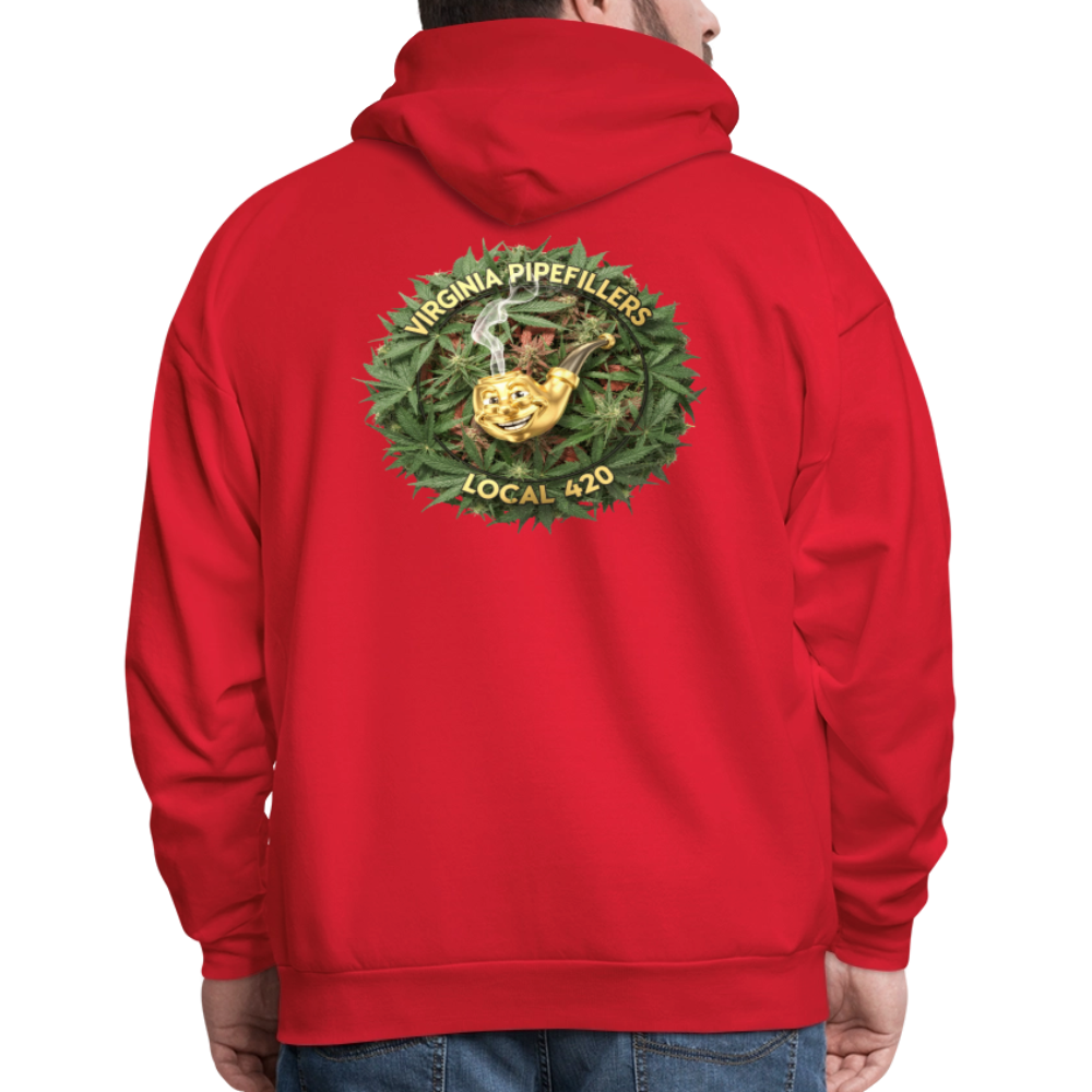 VIRGINIA PIPEFILLERS LOCAL 420 F/B DESIGN Men's  Hoodie - red