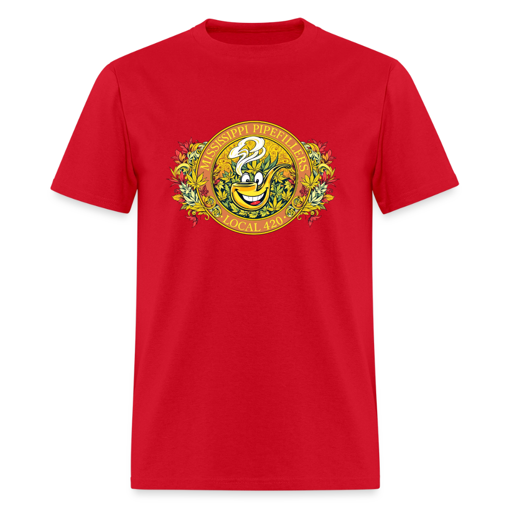 MISSISSIPPI PIPEFILLERS LOCAL 420 F/B DESIGNS Men's T-Shirt - red