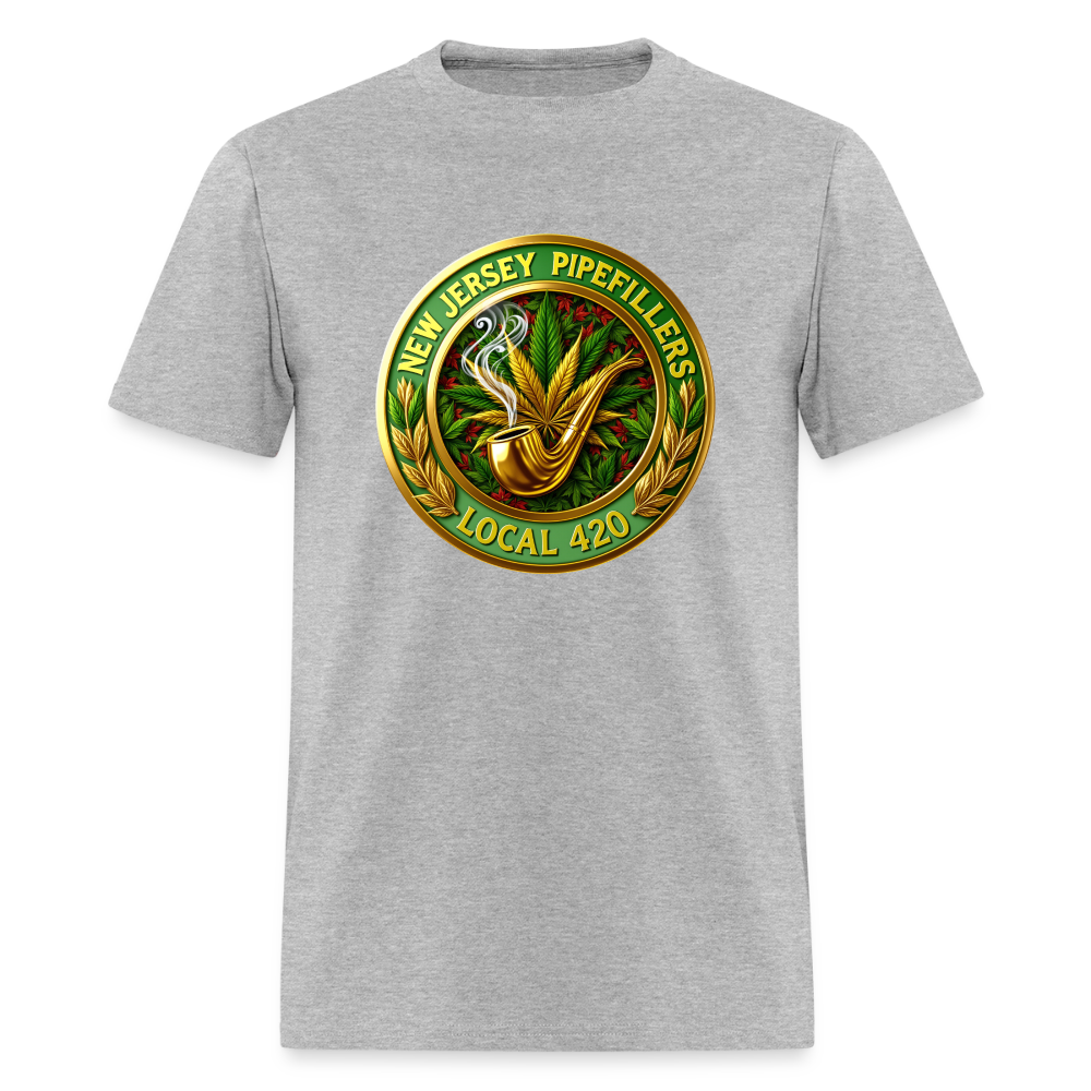 NEW JERSEY PIPEFILLERS LOCAL 420 Men's T-Shirt - heather gray
