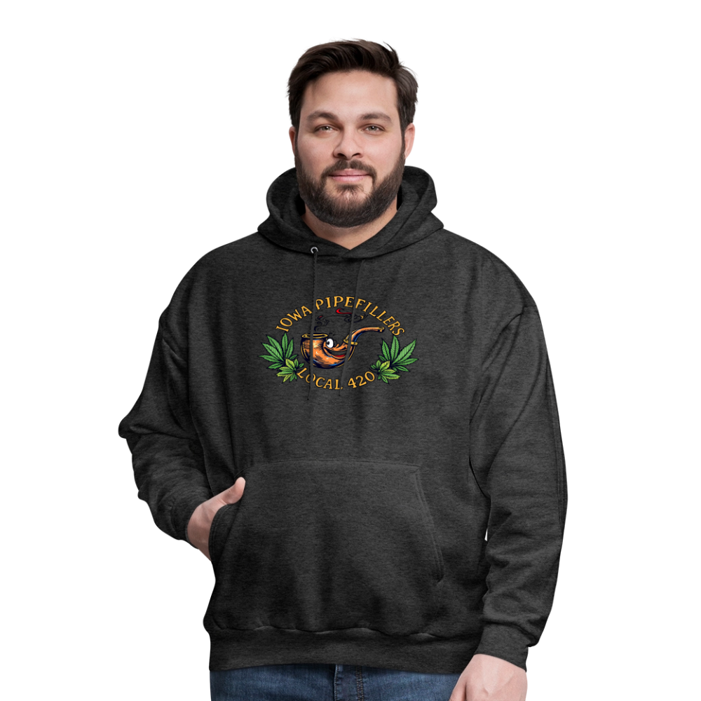 IOWA PIPEFILLERS LOCAL 420 F/B DESIGN Men's Hoodie - charcoal grey
