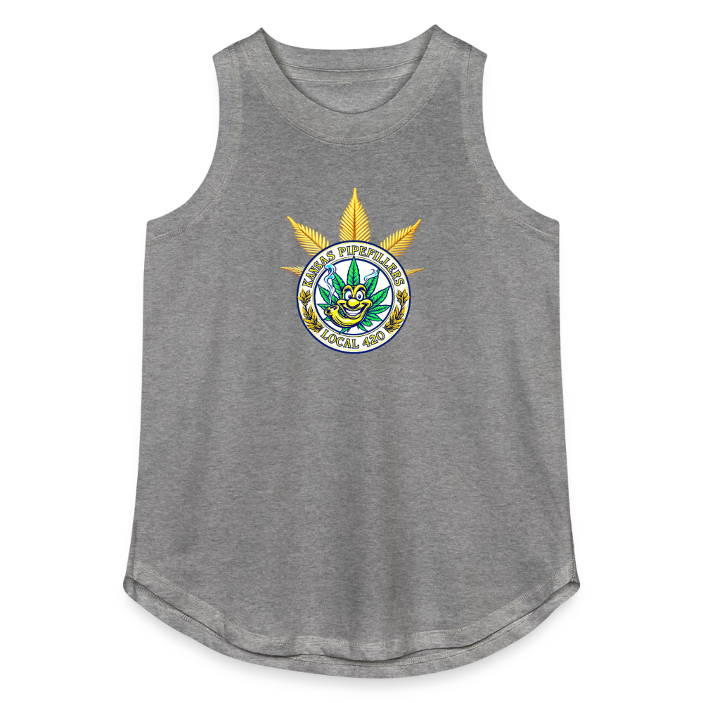 KANSAS PIPEFILLERS LOCAL 420 Women's Relaxed Tank Top - granite heather 
