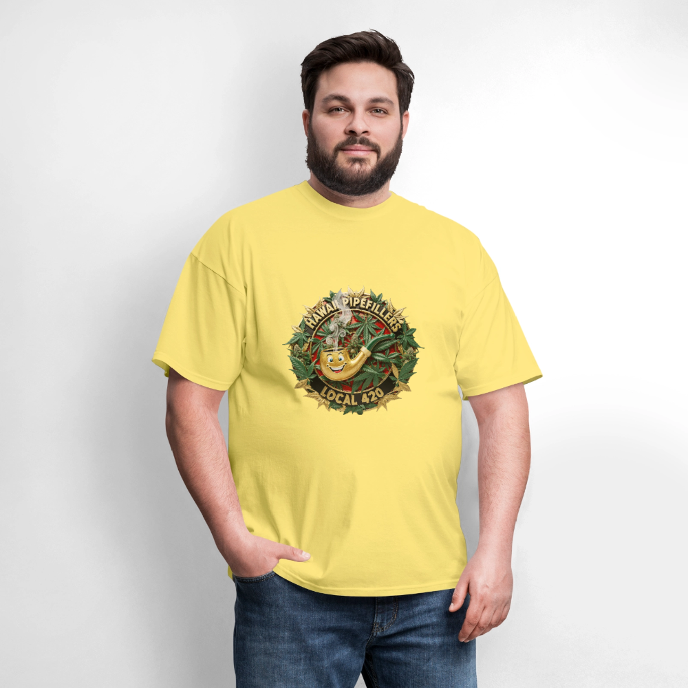 HAWAII PIPEFILLERS LOCAL 420 Men's T-Shirt - cornsilk
