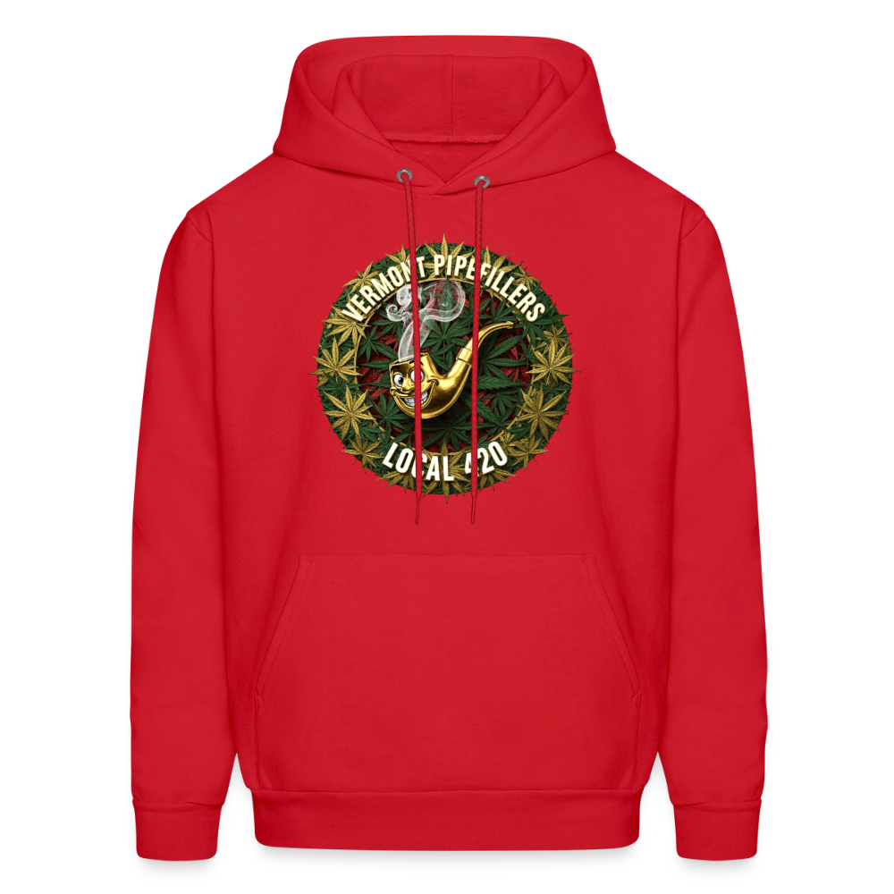 VERMONT PIPEFILLERS LOCAL 420  F/B DESIGN Men's  Hoodie - red