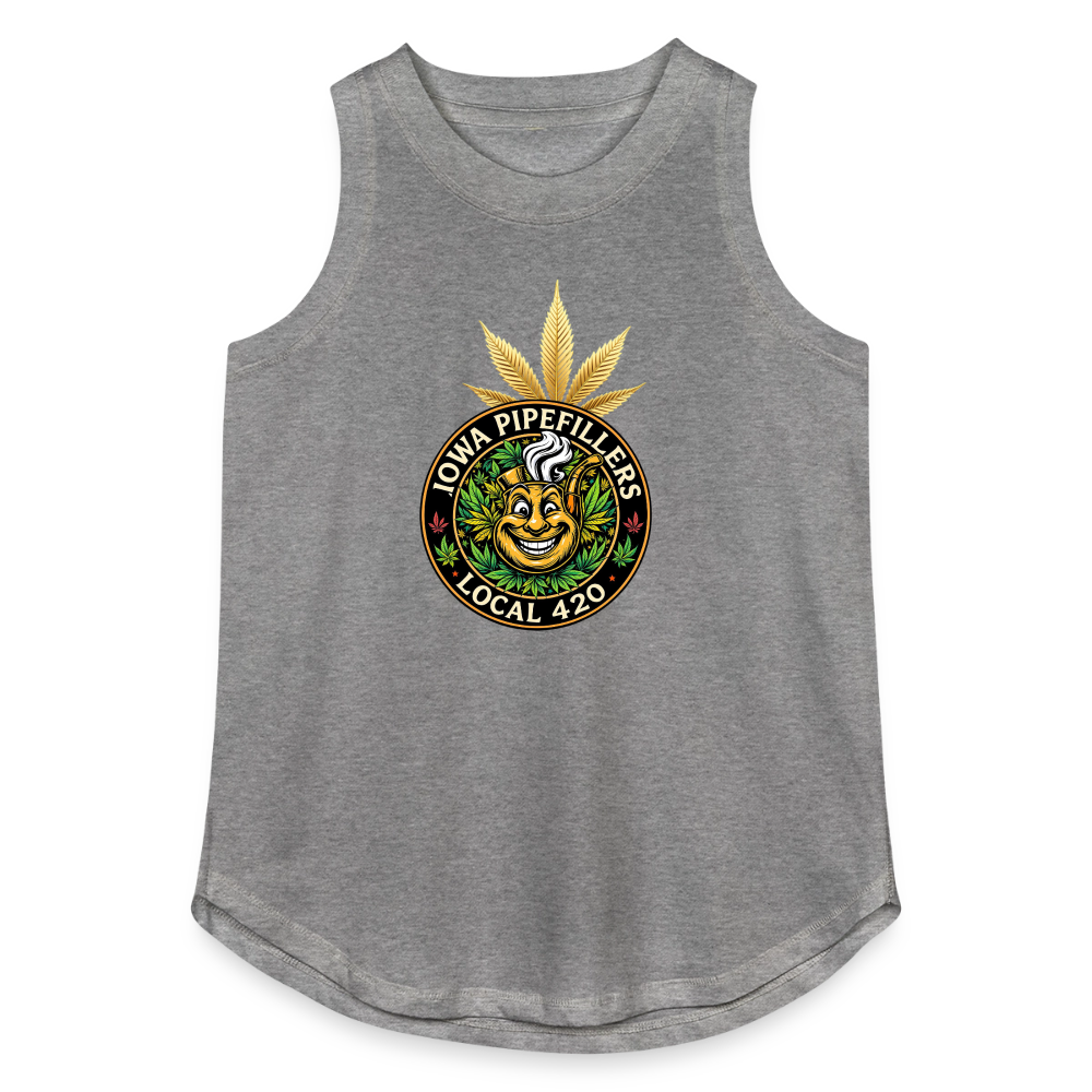 IOWA PIPEFILLERS LOCAL 420 Women's Relaxed Tank Top - granite heather 