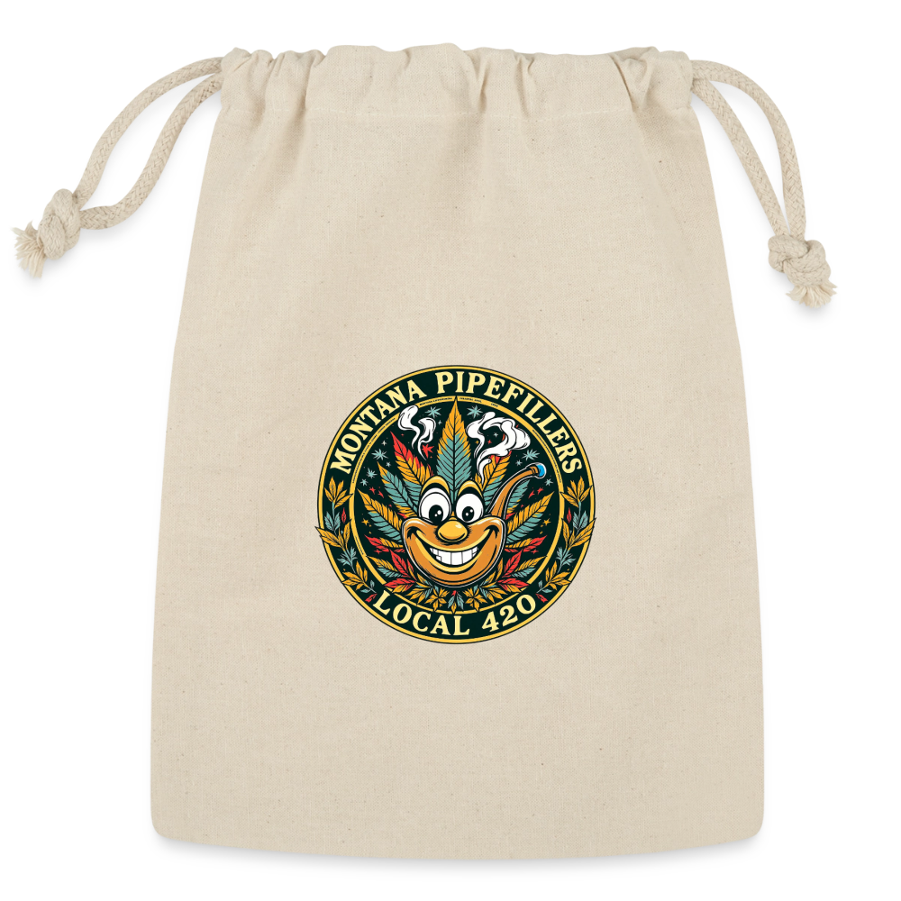 MONTANA PIPEFILLERS LOCAL 420 F/B DESIGN Reusable Gift Bag - Natural