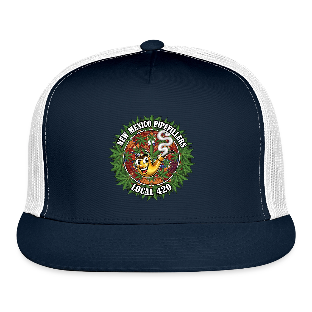 NEW MEXICO PIPEFILLERS LOCAL 420 Trucker Hat - navy/white