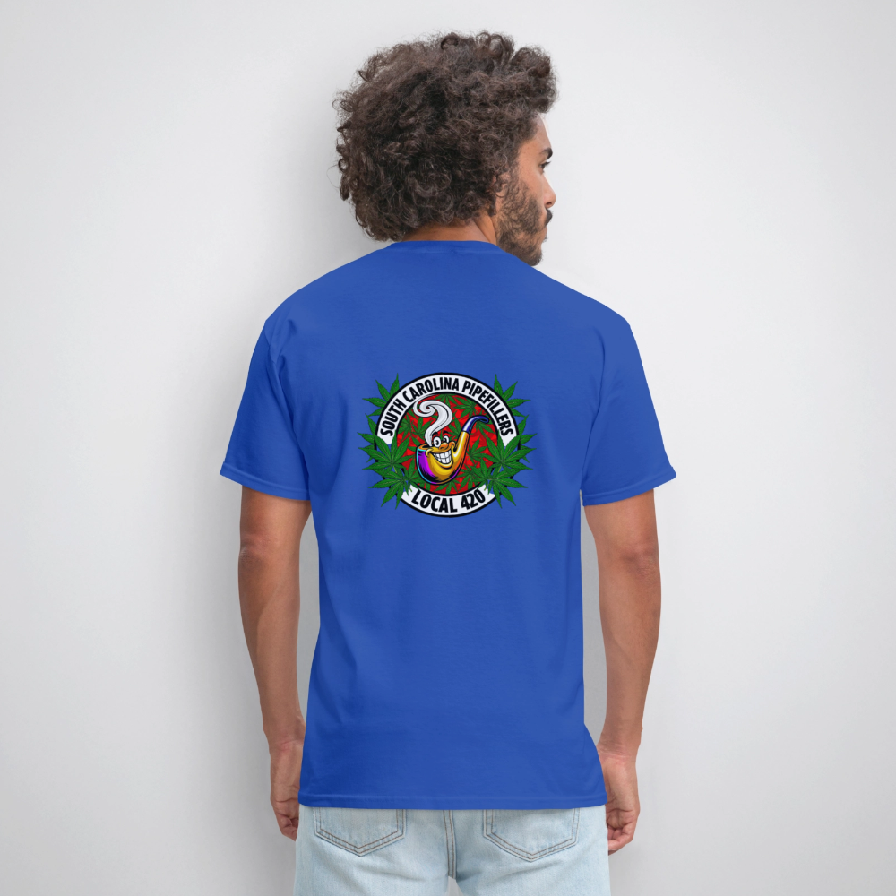 SOUTH CAROLINA PIPEFILLERS LOCAL 420 F/B DESIGN Men's T-Shirt - royal blue