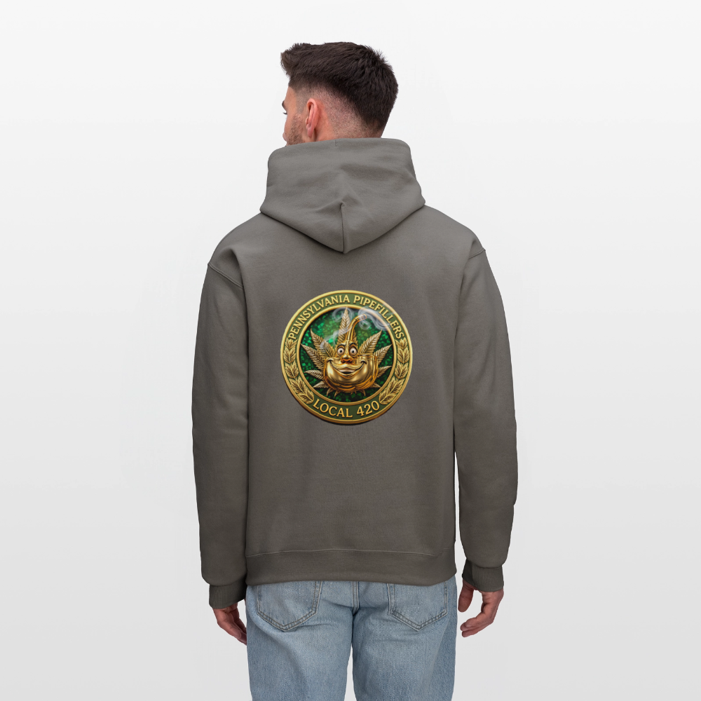 PENNSYLVANIA PIPEFILLERS LOCAL 420 F/B DESIGNS Men's Hoodie - asphalt gray