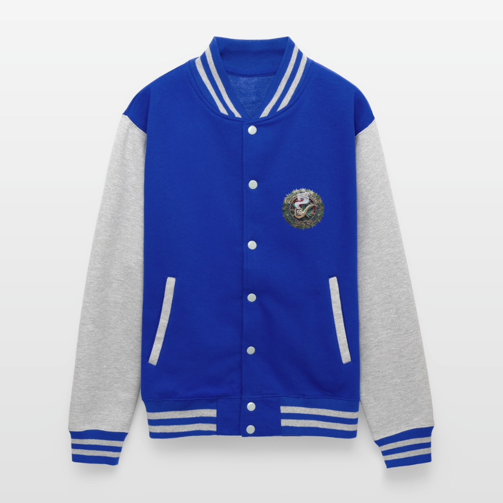 WYOMING PIPEFILLERS LOCAL 420 / 4 EMBLEM Unisex College Sweat Jacket - royal/heather grey