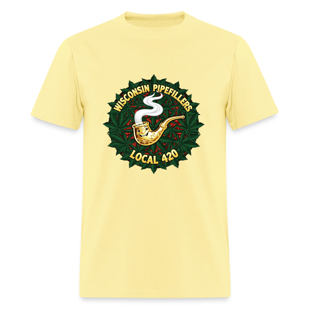 WISCONSIN PIPEFILLERS LOCAL 420 Men's T-Shirt - cornsilk