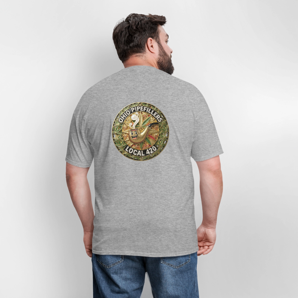 OHIO PIPEFILLERS LOCAL 420  F/B DESIGNS Men's T-Shirt - heather gray