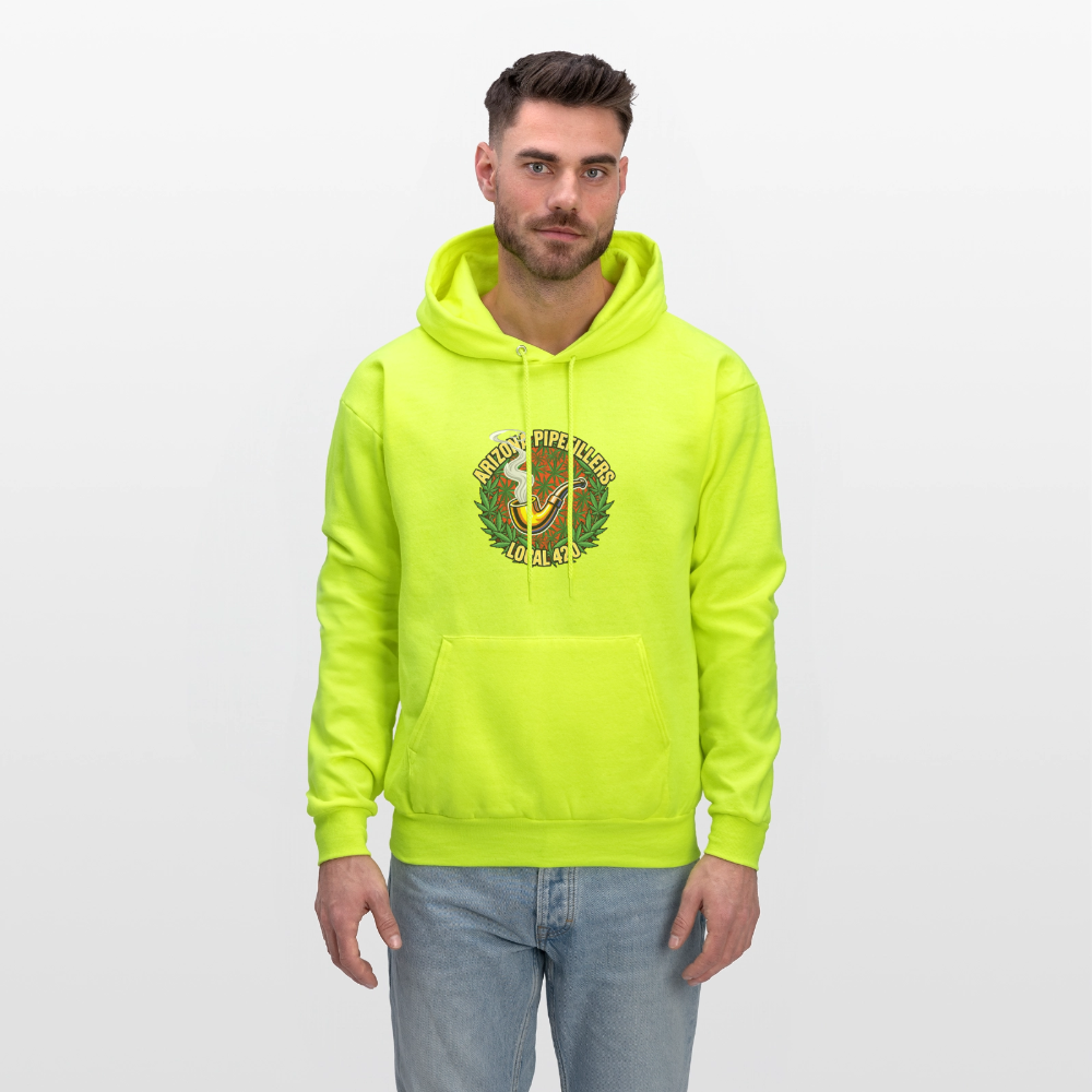 ARIZONA PIPEFILLERS LOCAL 420 F/B DESIGN Men's Hoodie - safety green