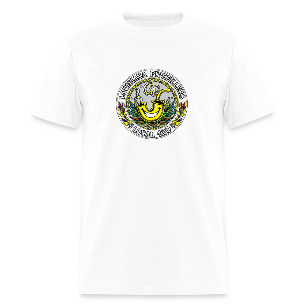 LOUISIANA PIPEFILLERS LOCAL 420 Men's T-Shirt - white