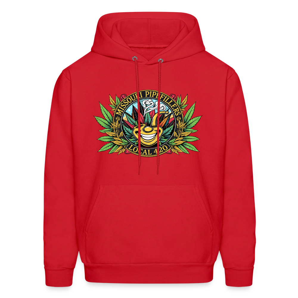 MISSOURI PIPEFILLERS LOCAL 420 Dog Bandana Men's Hoodie - red