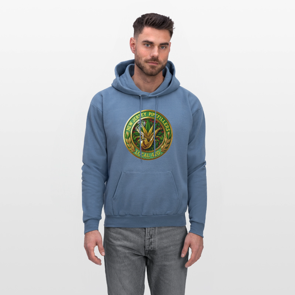 NEW JERSEY PIPEFILLERS LOCAL 420 Men's Hoodie - denim blue