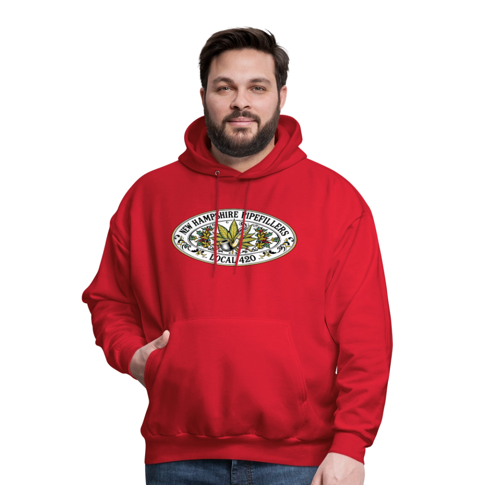 NEW HAMPSHIRE PIPEFILLERS LOCAL 420 2 EMBLEM Men's Hoodie - red