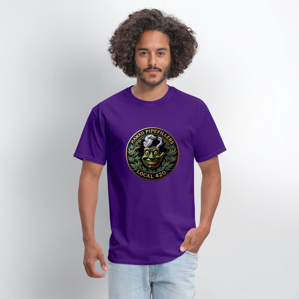 HAWAII PIPEFILLERS LOCAL 420 Men's T-Shirt - purple