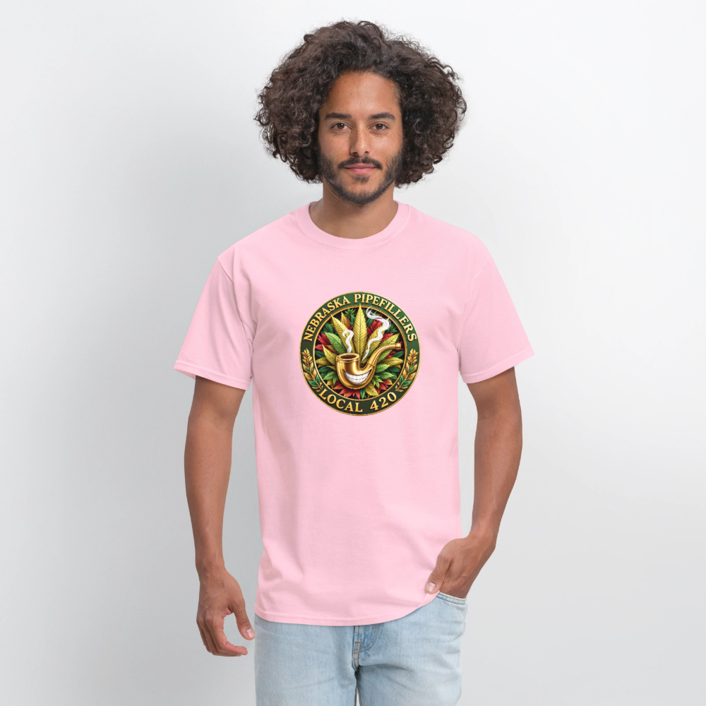 NEBRASKA PIPEFILLERS LOCAL 420 F/B DESIGNS Men's T-Shirt - pink