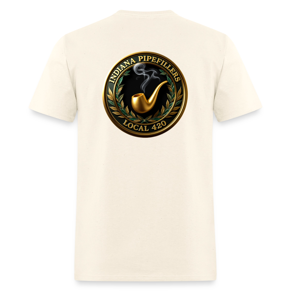 INDIANA PIPEFILLERS LOCAL 420 F/B DESIGN Men's T-Shirt - sweet cream heather