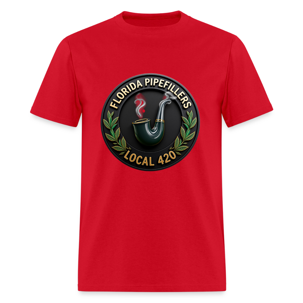 FLORIDA PIPEFILLERS LOCAL 420 F/B DESIGN Men's T-Shirt - red