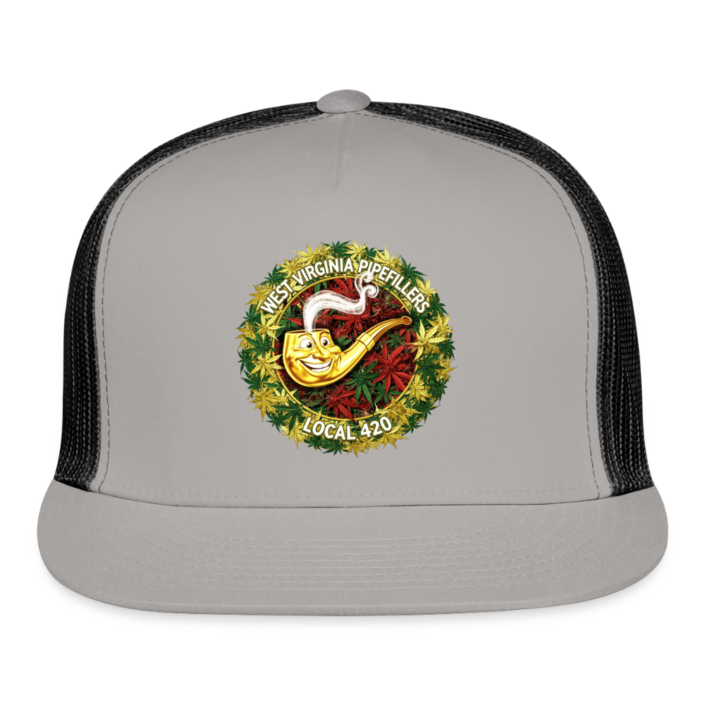 WEST VIRGINIA PIPIEFILLERS LOCAL 420 Trucker Hat - gray/black