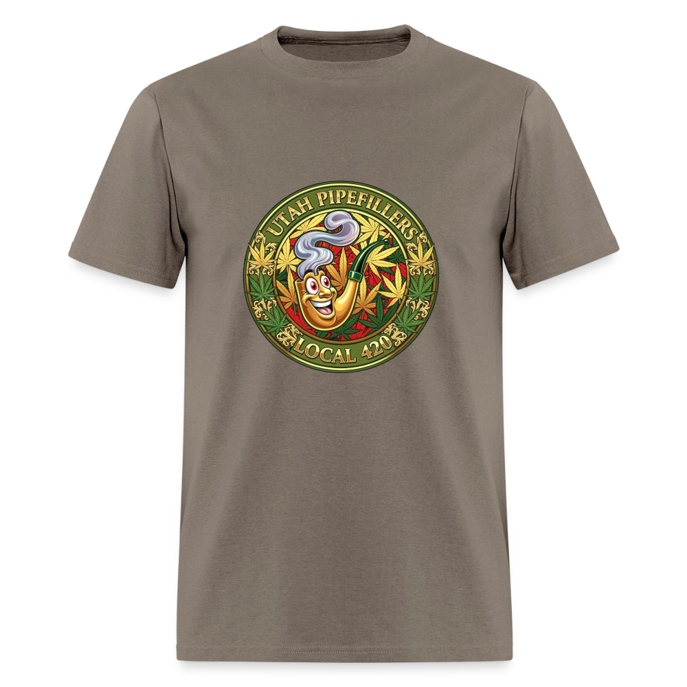 UTAH PIPEFILLERS LOCAL 420 F/B DESIGN Men's T-Shirt - safari