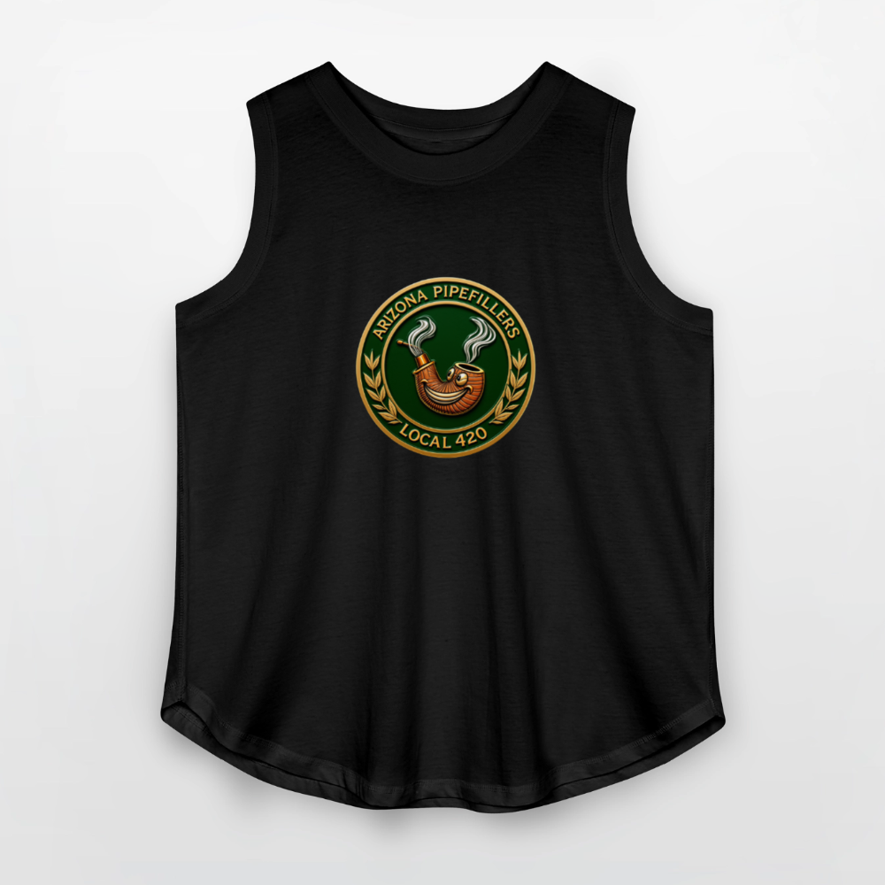 ARIZONIA PIPEFILLERS LOCAL 420 Women's Curvy Relaxed Tank Top - black