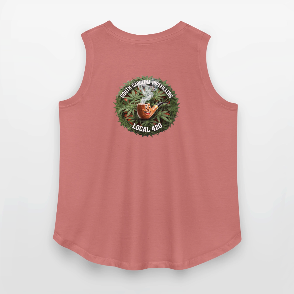 SOUTH CAROLINA PIPEFILLERS LOCAL 420 F/B DESIGN Women's Curvy Relaxed Tank Top - mauve