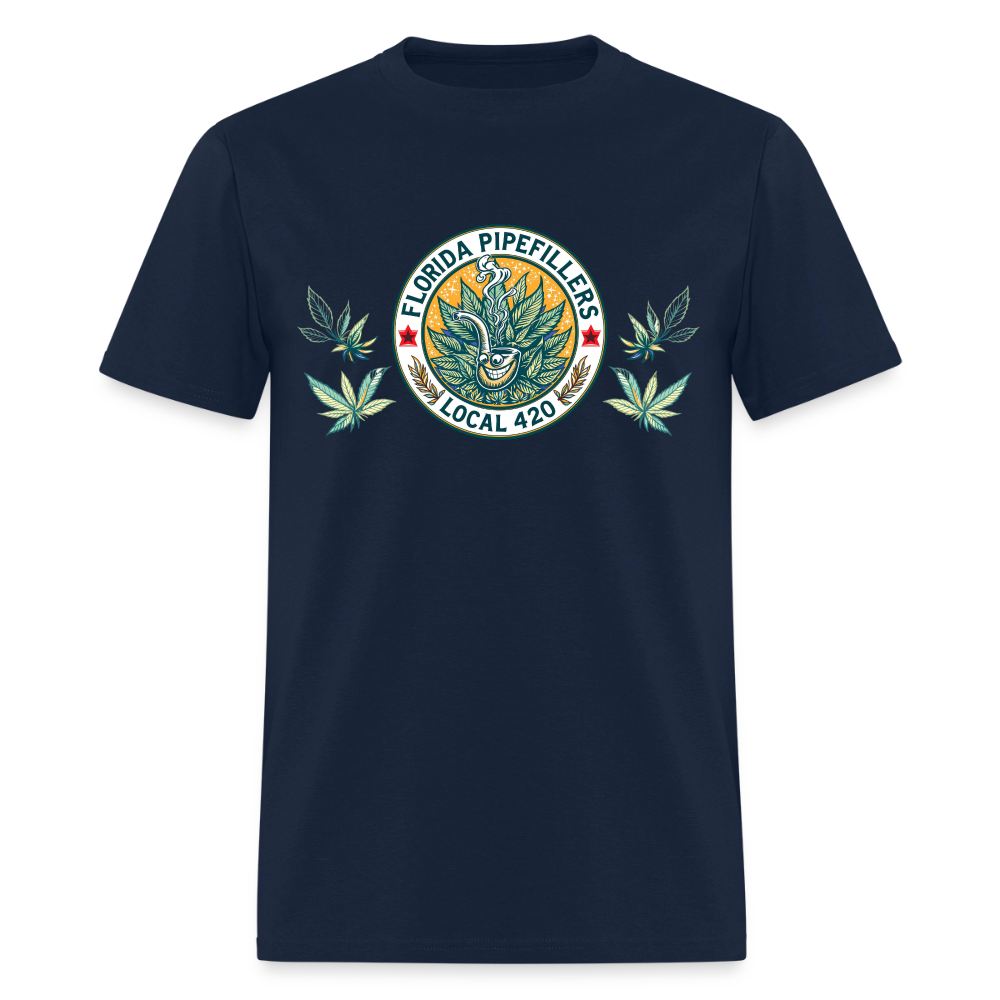 FLORIDA PIPEFILLERS LOCAL 420 Men's T-Shirt - navy