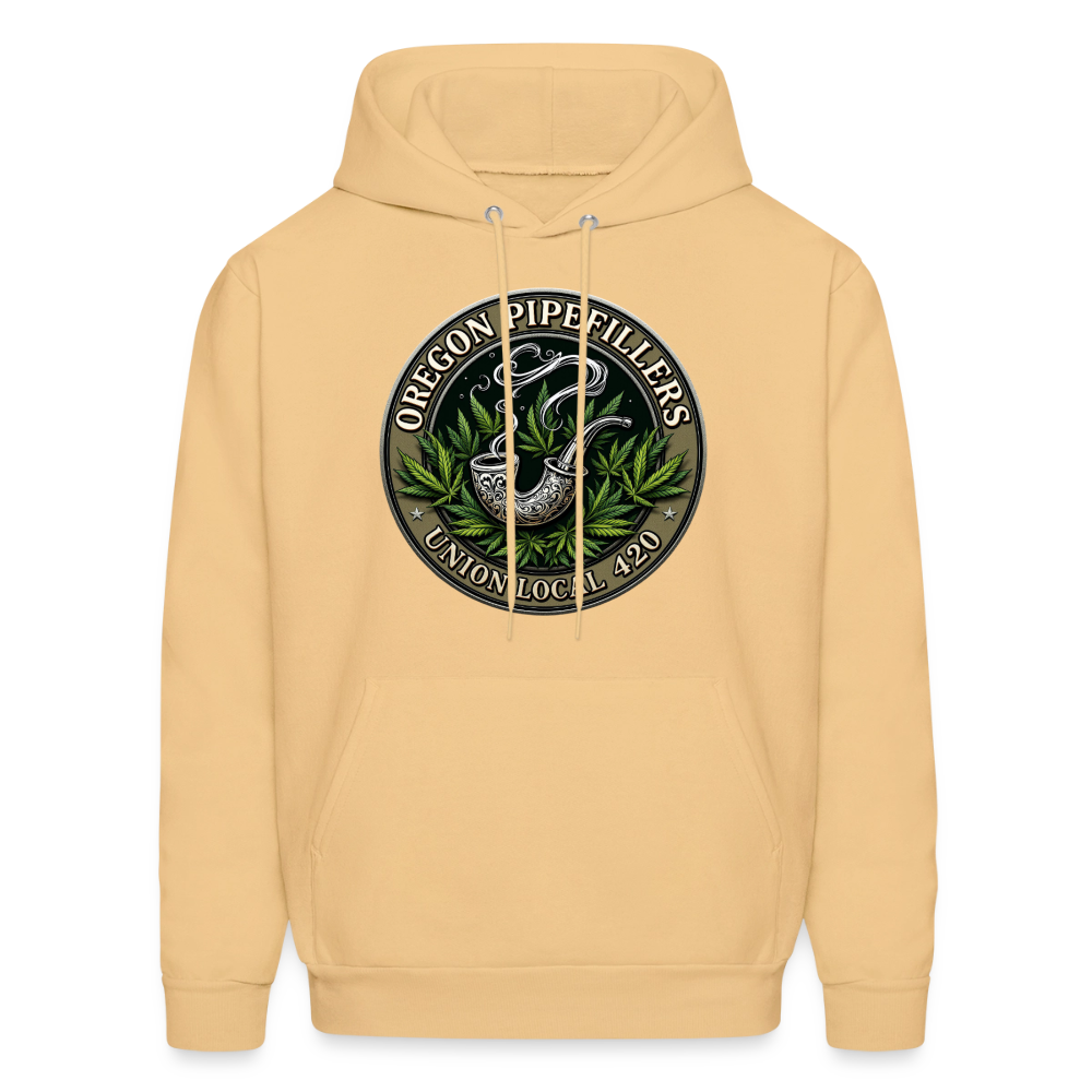 OREGON PIPEFILLERS LOCAL 420 Men's Hoodie - light gold 