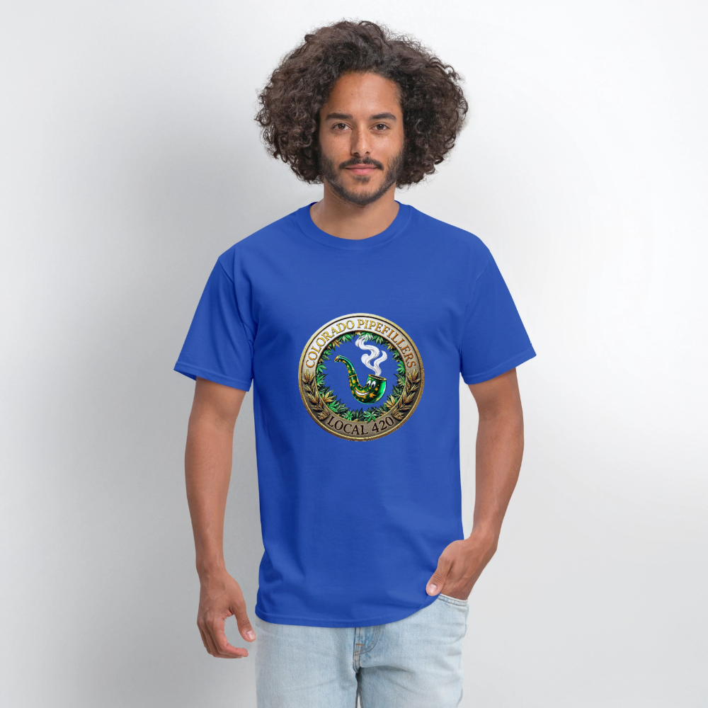 COLORADO PIPEFILLERS LOCAL 420  Men's T-Shirt - royal blue