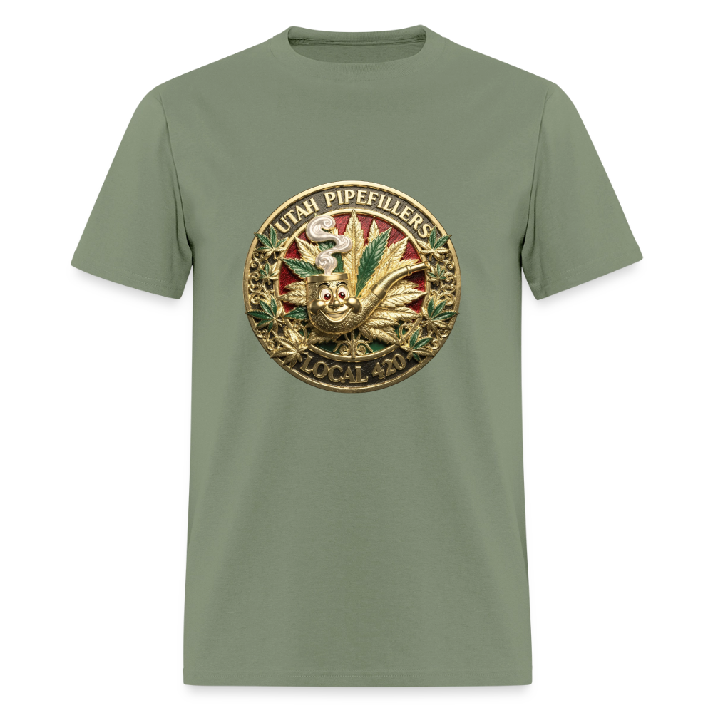 UTAH PIPEFILLERS LOCAL 420 Men's T-Shirt - military green