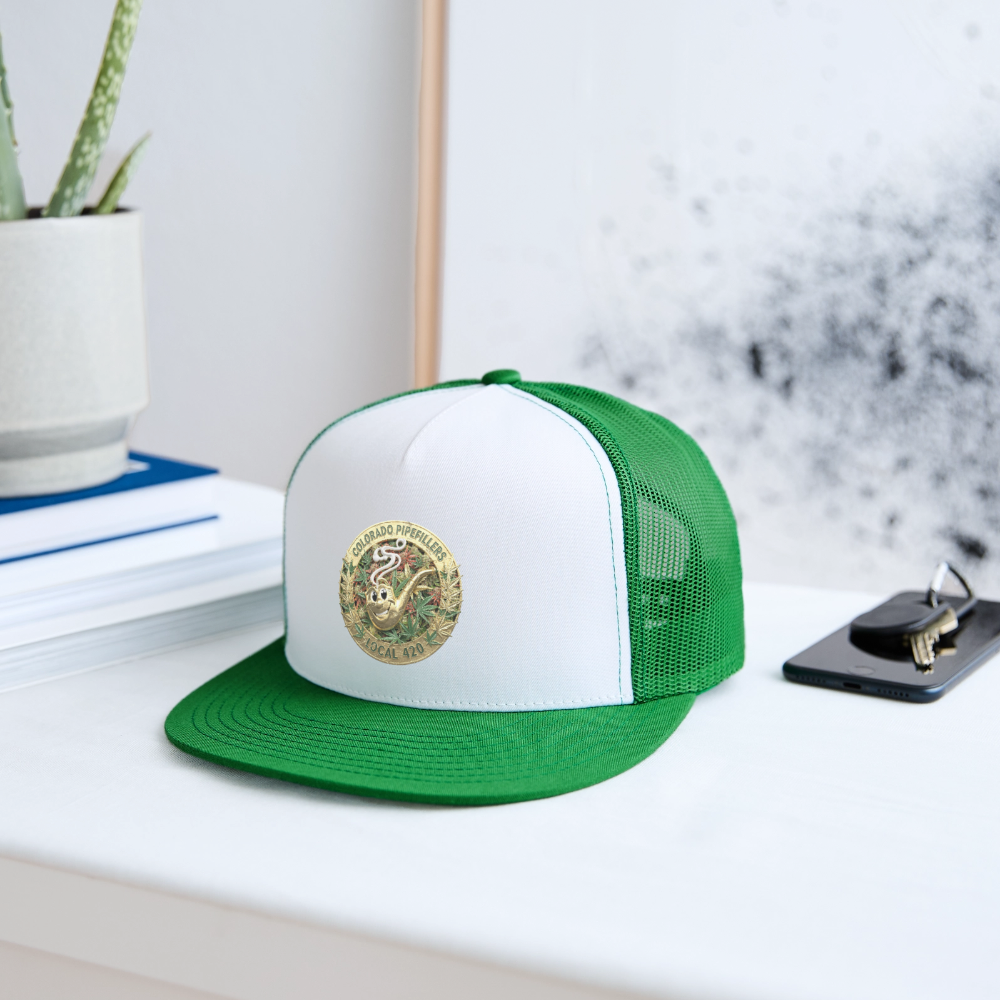 COLORADO PIPEFILLERS LOCAL 420 Trucker Hat - white/kelly green
