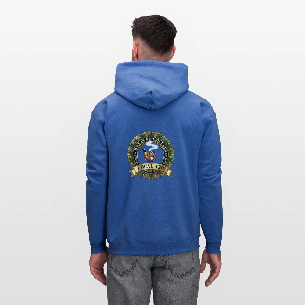 TEXAS PIPEFILLERS LOCAL 420 F/B DESIGN Men's Hoodie - royal blue