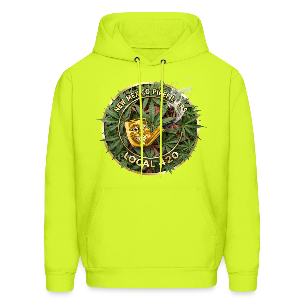 NEW MEXICO PIPEFILLERS LOCAL 420 Men's Hoodie - safety green