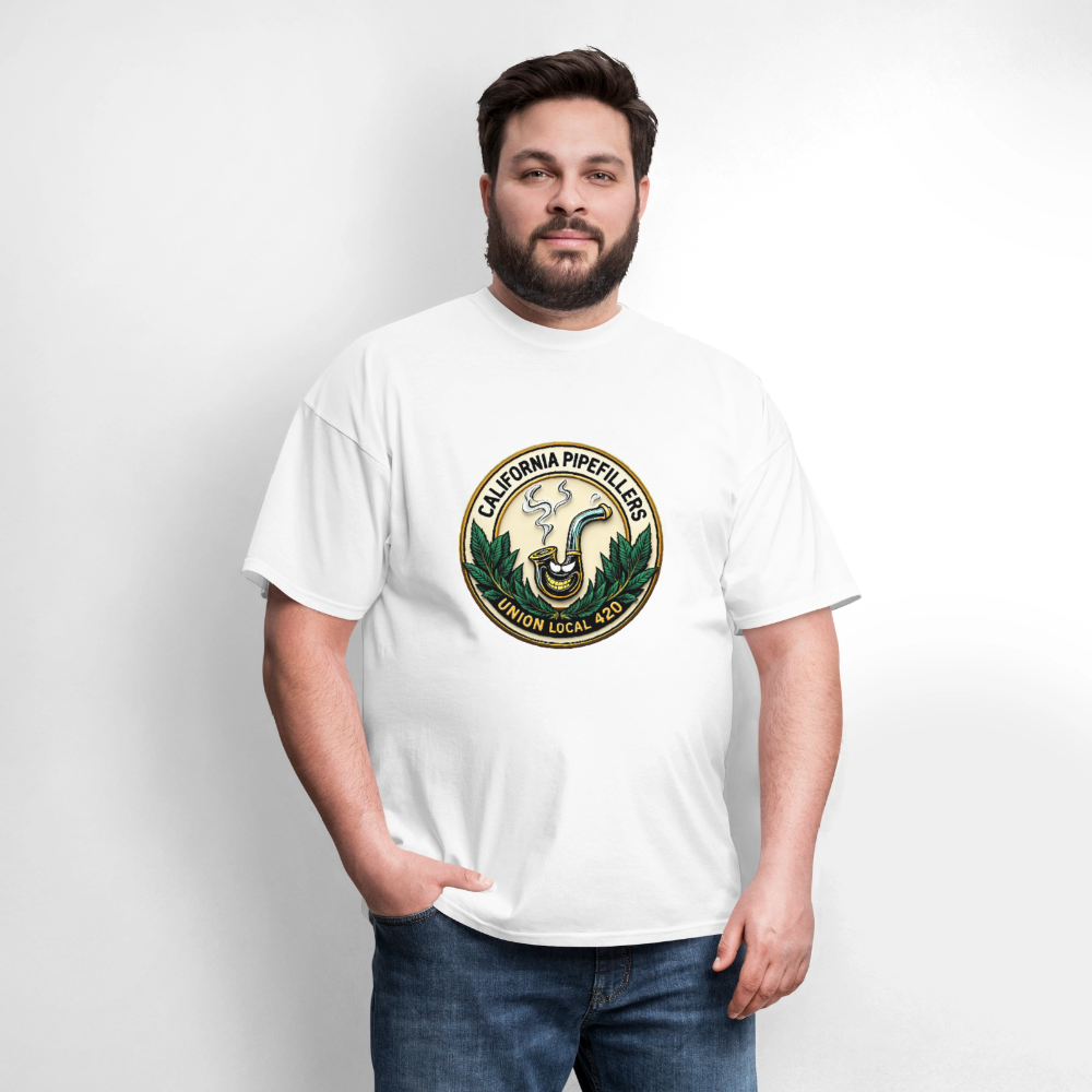 CALIFORNIA PIPEFILLERS UNION LOCAL 420 Men's T-Shirt - white