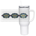 HEY BABE ROLL ME A BLUNT 40oz Stainless Steel Travel Tumbler - white
