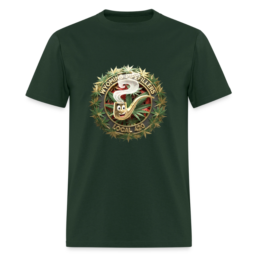 WYOMING PIPEFILLERS LOCAL 420 F/B DESIGN Men's Hoodie - forest green