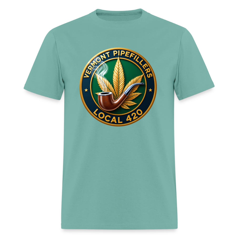 VERMONT PIPEFILLERS LOCAL 420 Men's T-Shirt - aquatic