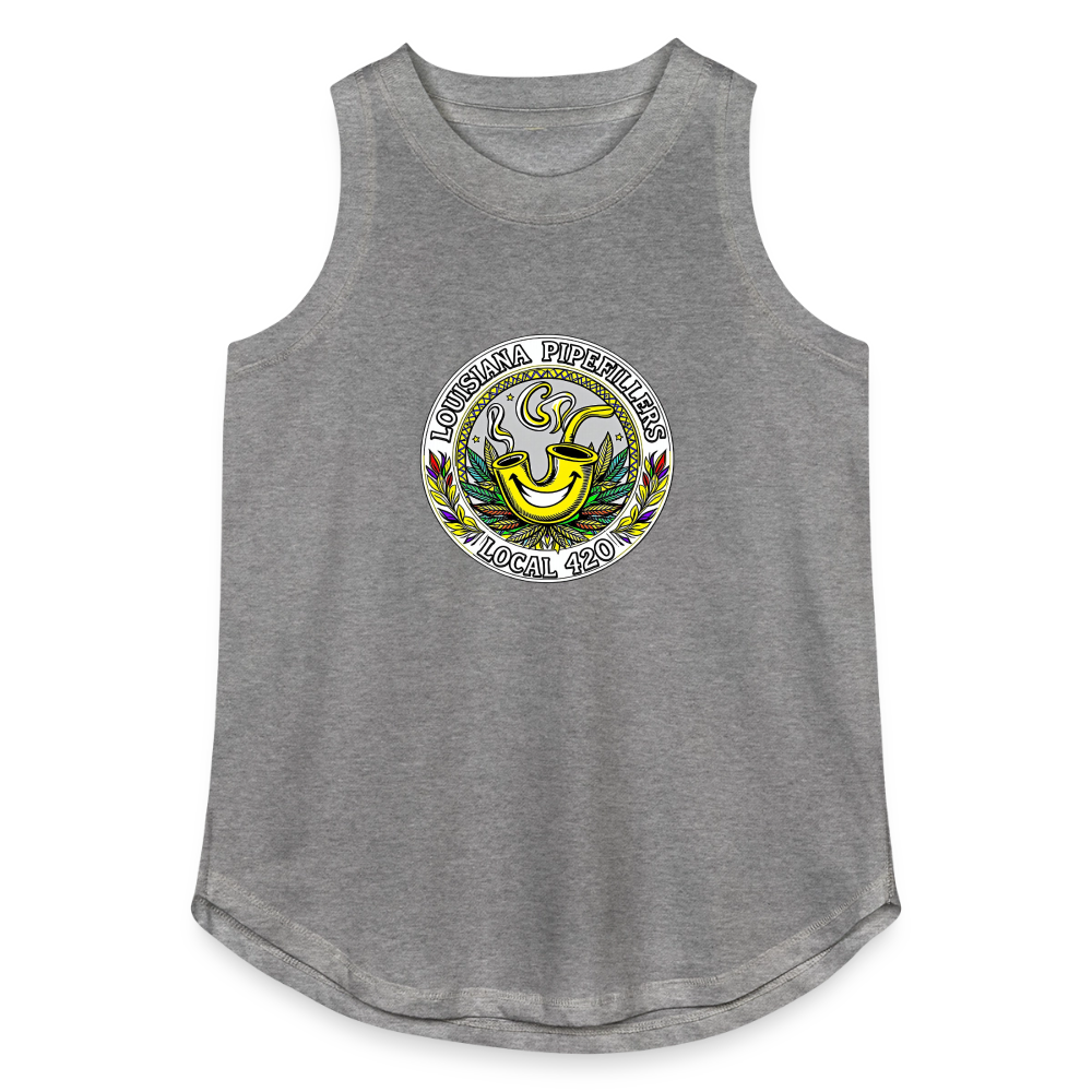 LOUISIANA PIPEFILLERS LOCAL 420 Women's Relaxed Tank Top - granite heather 